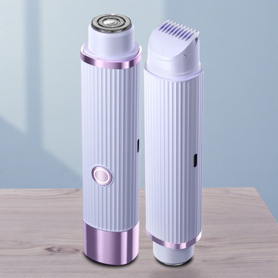 Electric Shaver For Women Waterproof Wet Dry Hair Razors 2 In 1 Double Head