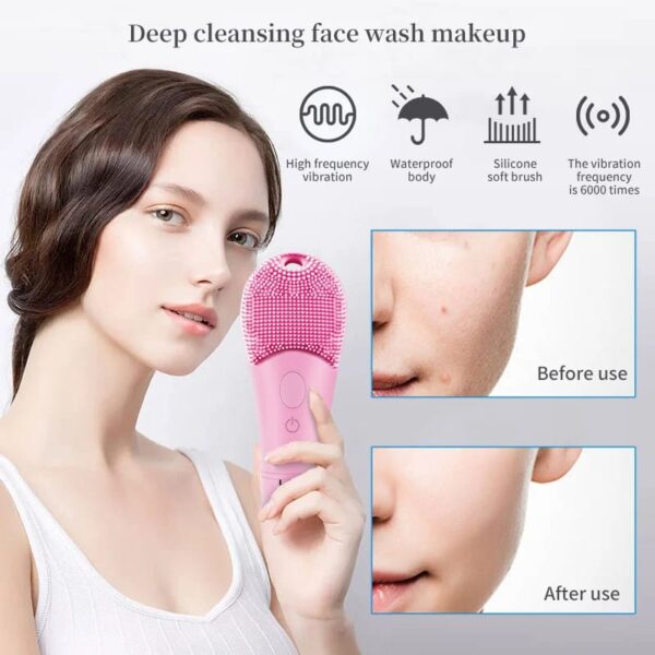 Silicone Electric Facial Cleansing Brush - Image 4