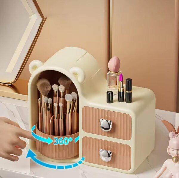 Buy Plastic Cosmetic Organizer with Drawers in Pakistan – Stylish Makeup & Skincare Storage Box - Image 2