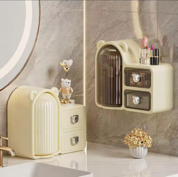 Buy Plastic Cosmetic Organizer with Drawers in Pakistan – Stylish Makeup & Skincare Storage Box - Image 3